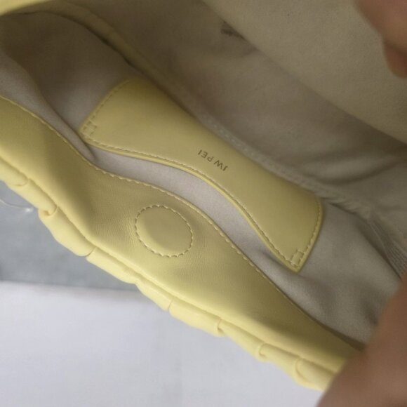 JW Pei Womens Gabi Ruched Hobo Top Handle Small Shoulder Bag Butter Yellow - Picture 9 of 10